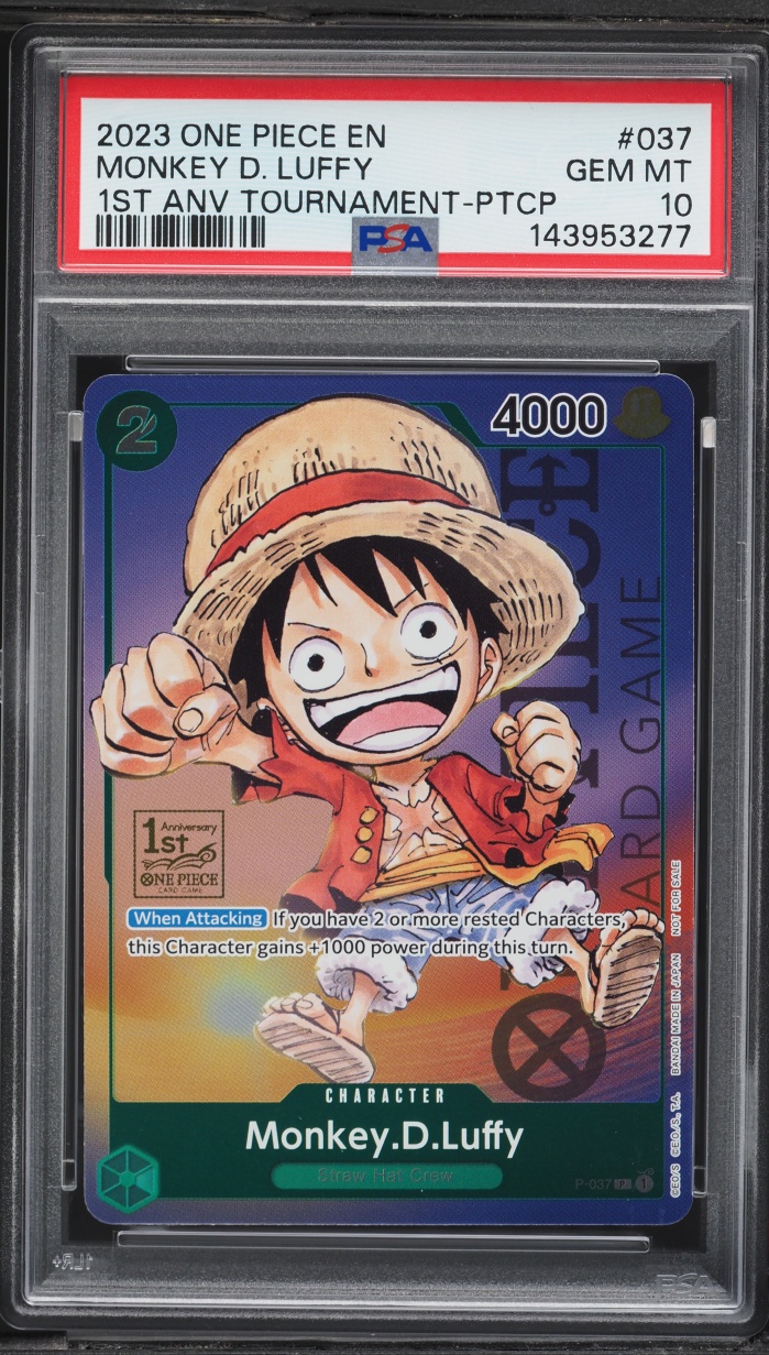 2023 One Piece Promo 1st Anniversary Tournament Monkey D. Luffy #P-037 PSA 10 GEM MINT