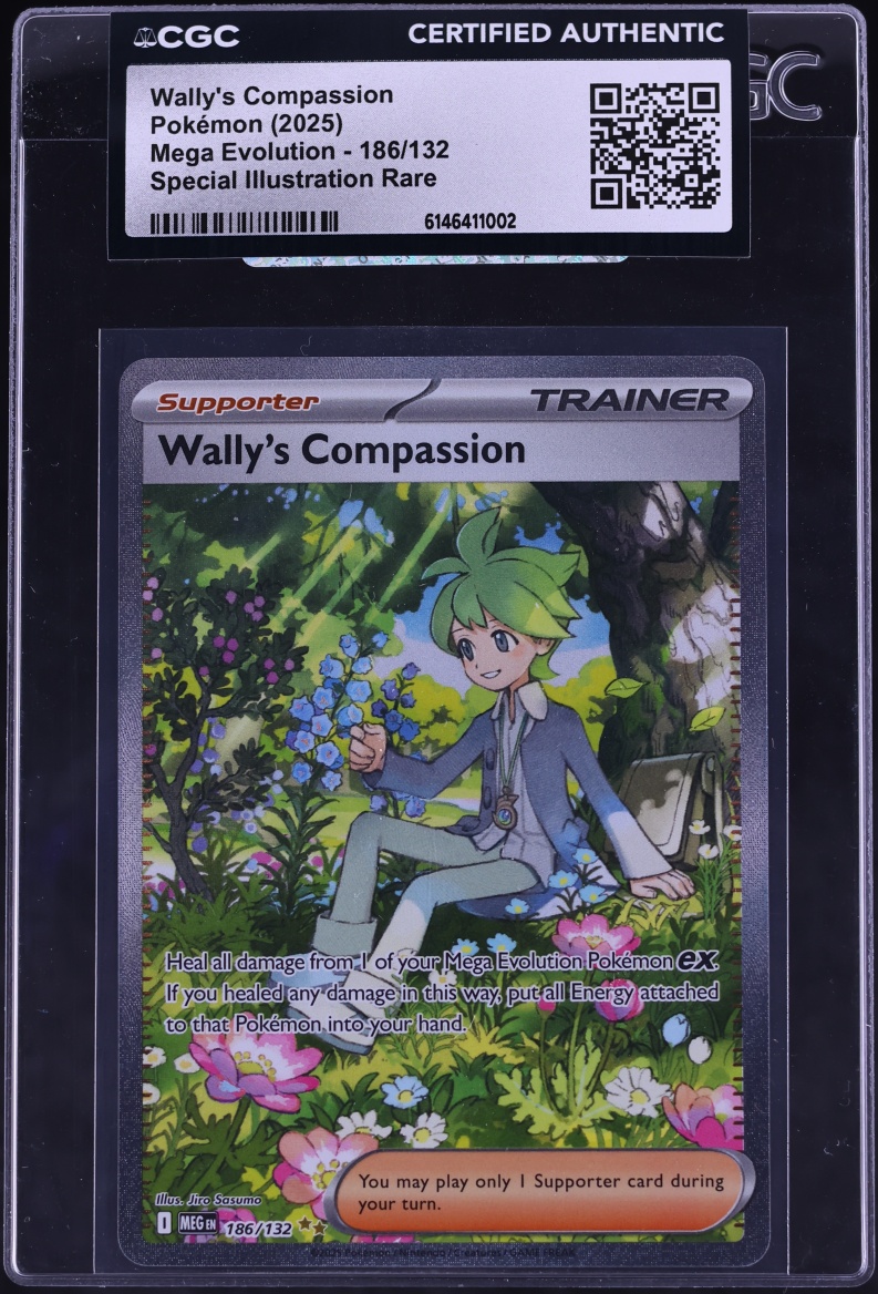 2025 Pokemon Mega Evolution SIR Wally's Compassion #186 CGC AUTH
