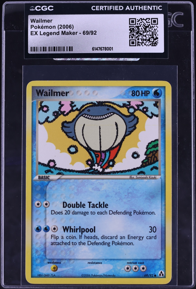 2006 Pokemon EX Legend Maker Wailmer #69 CGC AUTH