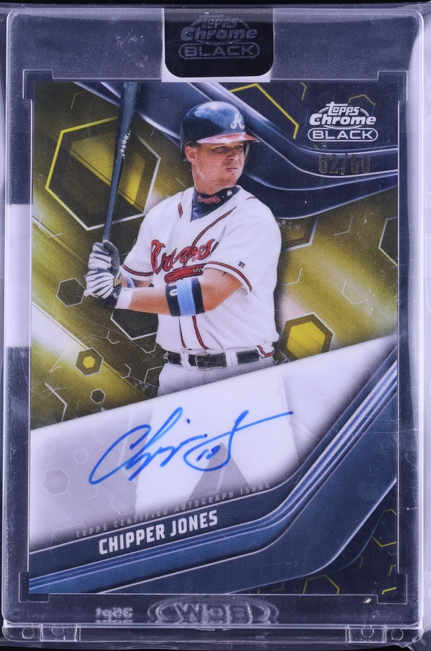 2023 Topps Chrome Black Gold Refractor Chipper Jones AUTO /50 #CBA-CJ CGC AUTH
