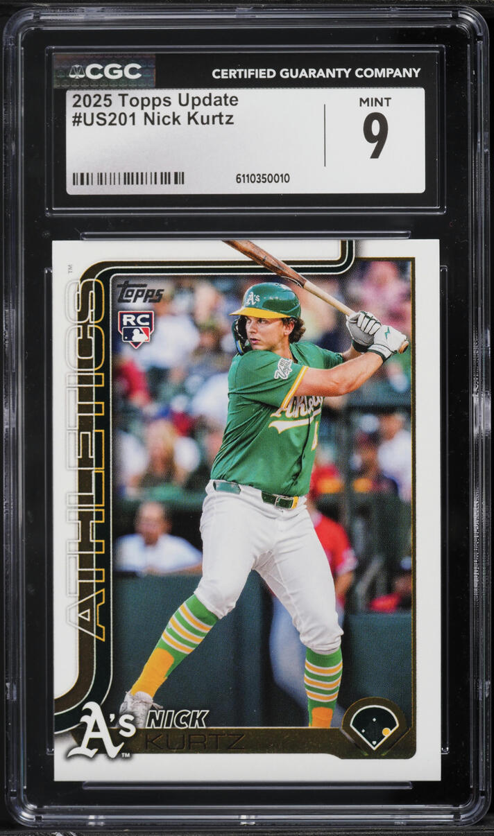 2025 Topps Update Nick Kurtz ROOKIE #US201 CGC 9 MINT