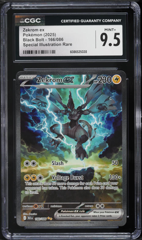 The Arth 幕子　3th ver 2025 Pokemon Japanese SV Black Bolt Full Art Zekrom ex #174 CGC 10