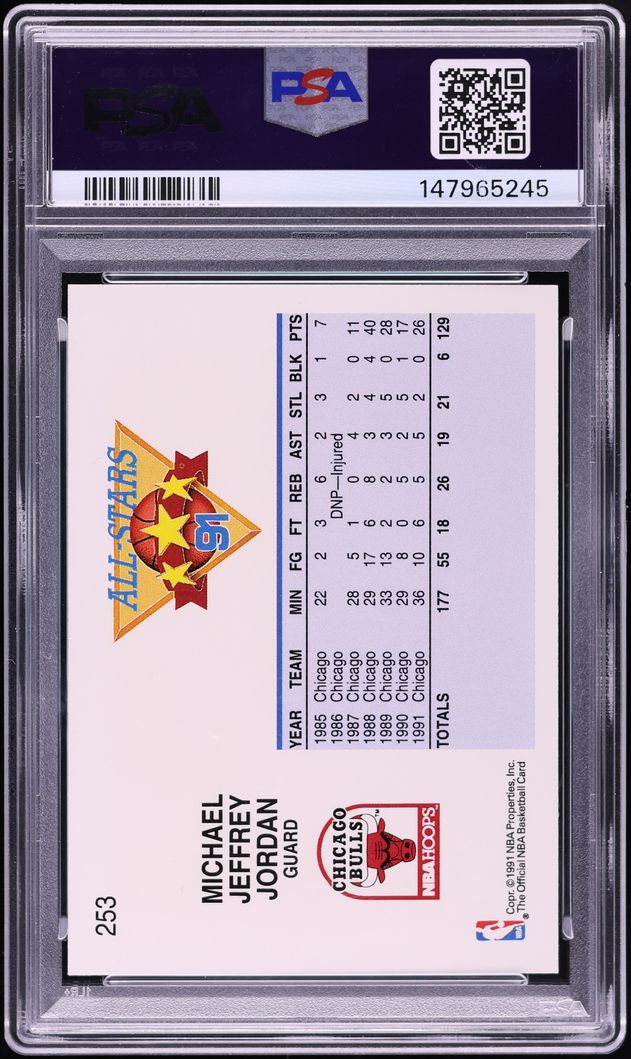 1991 Hoops All Star Michael Jordan #253 PSA 7 NRMT