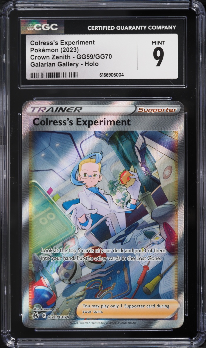 2023 Pokemon Sword & Shield Crown Zenith Full Art Colress's Experiment #GG59 CGC 9 MINT