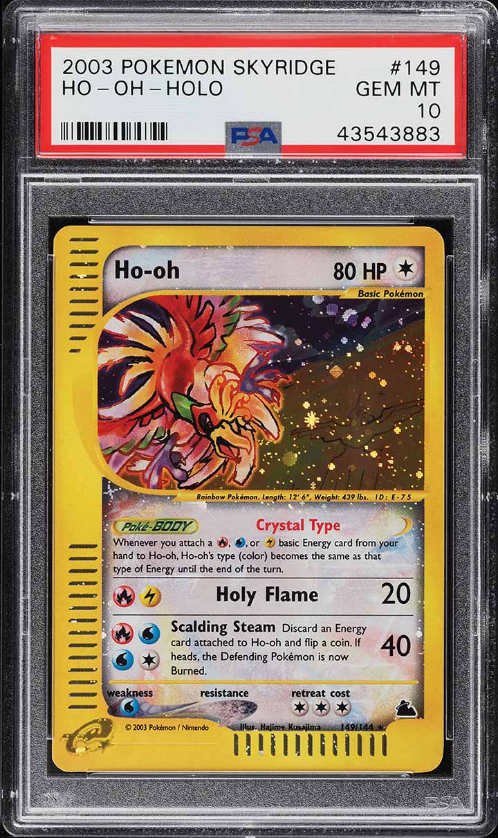 2003 Pokemon Skyridge Holo Crystal Ho-Oh #149 PSA 10 GEM MINT