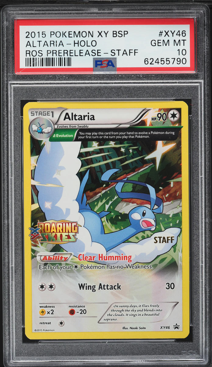 2015 Pokemon XY Promo Roaring Skies Prerelease Staff Holo Altaria #XY46 PSA 10