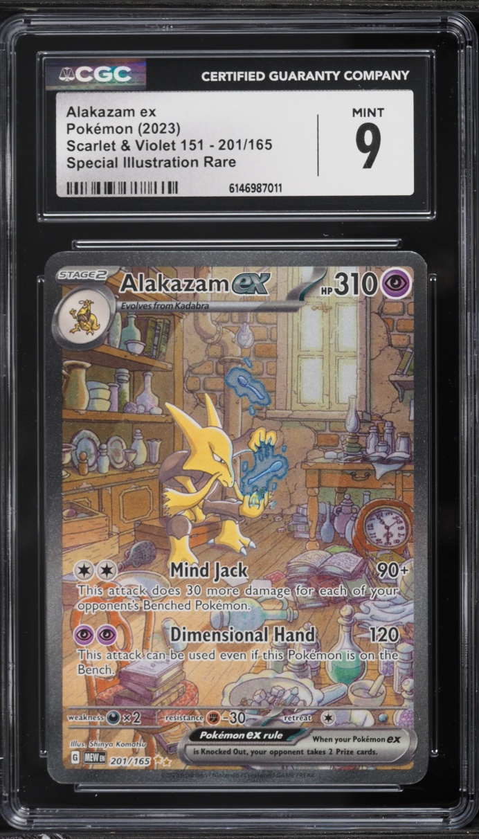 2023 Pokemon Scarlet & Violet 151 SIR Alakazam ex #201 CGC 9 MINT