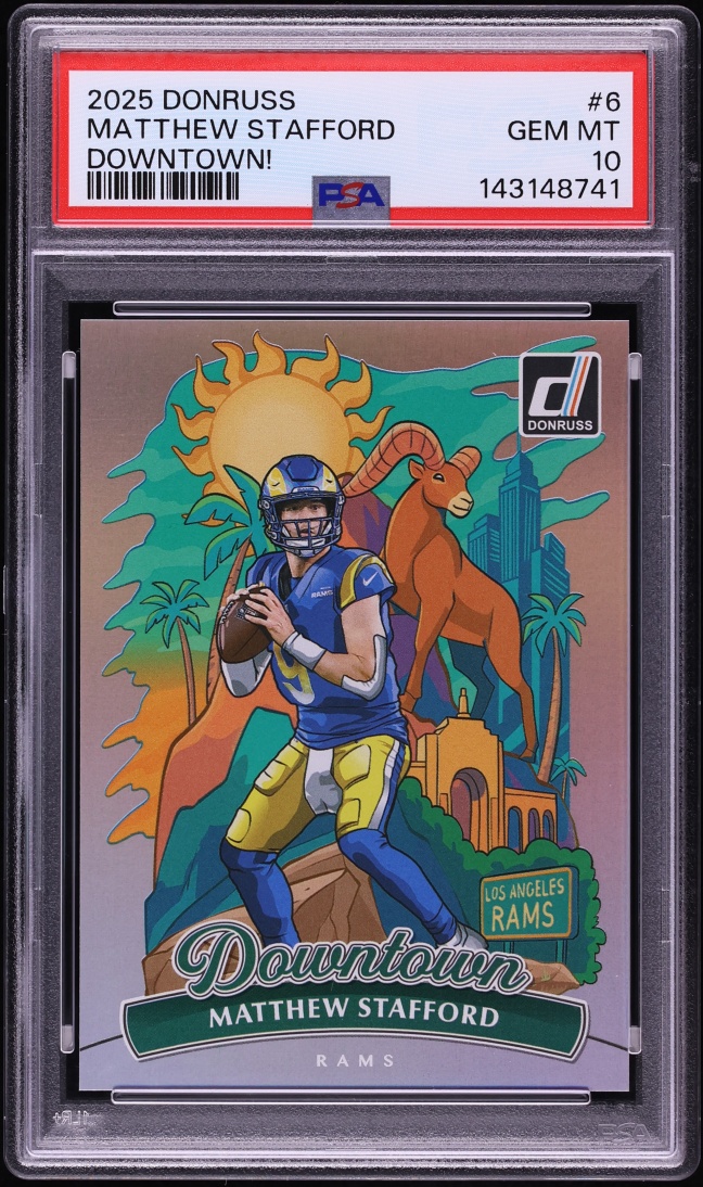 2025 Donruss Downtown Matthew Stafford #6 PSA 10 GEM MINT