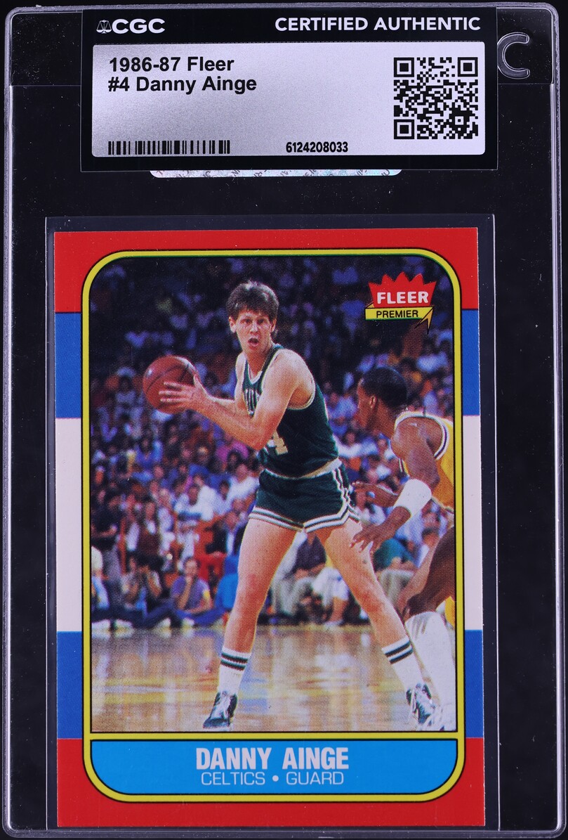1986 Fleer Basketball Danny Ainge ROOKIE #4 CGC AUTH