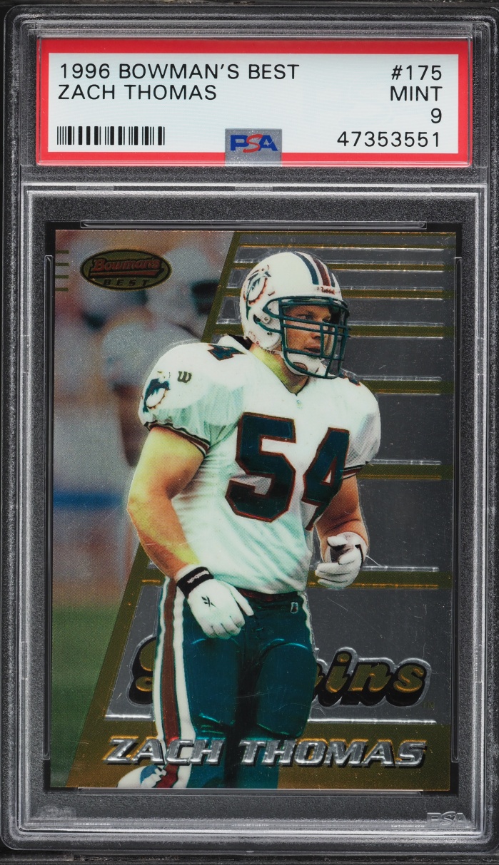 1996 Bowman's Best Zach Thomas ROOKIE #175 PSA 9 MINT