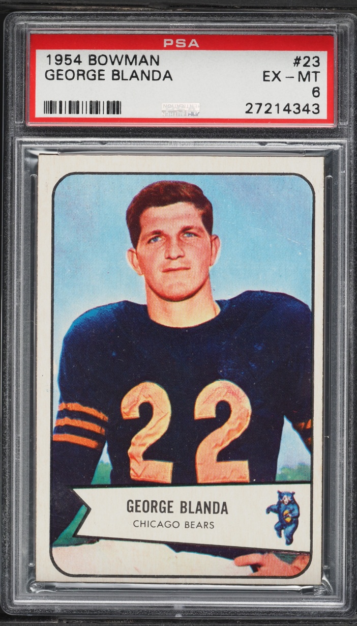 1954 Bowman Football George Blanda ROOKIE #23 PSA 6 EXMT