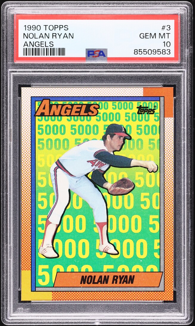 1990 Topps Angels Nolan Ryan #3 PSA 10 GEM MINT