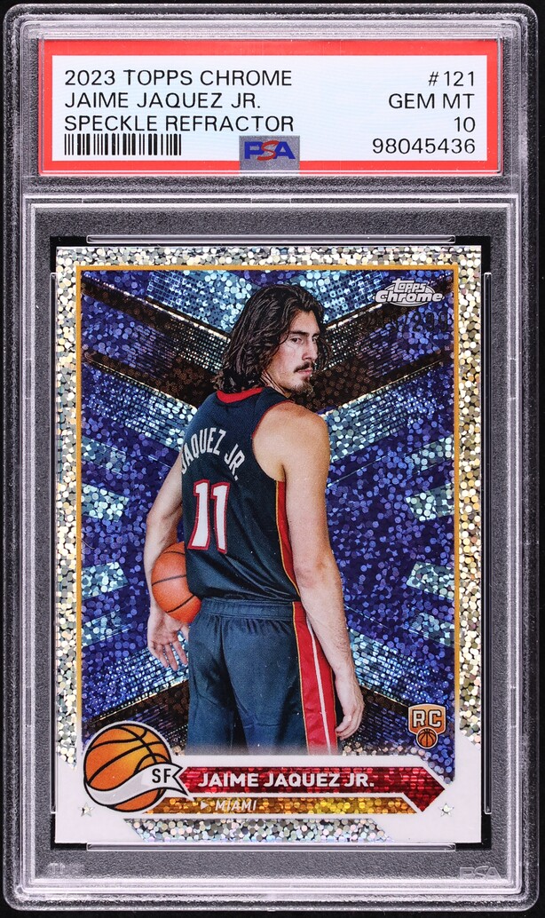 2023 Topps Chrome Speckle Refractor Jaime Jaquez Jr. ROOKIE /299 #121 PSA 10 GEM MINT