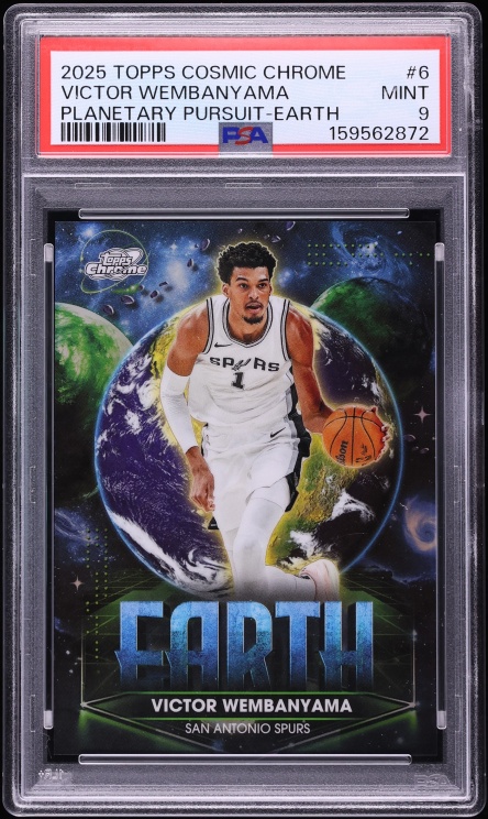 2025 Topps Chrome Cosmic Planetary Pursuit Earth Victor Wembanyama #6 PSA 9 MINT