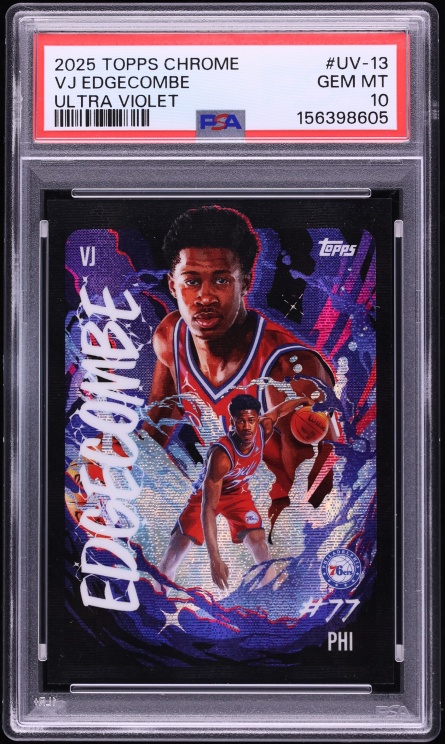 2025 Topps Chrome Ultra Violet VJ Edgecombe ROOKIE #UV-13 PSA 10 GEM MINT