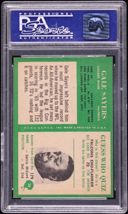 1966 Philadelphia Gale Sayers ROOKIE #38 PSA 8 NM-MT