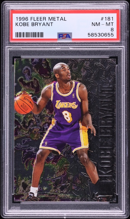 1996 Metal Basketball Kobe Bryant ROOKIE #181 PSA 8 NM-MT