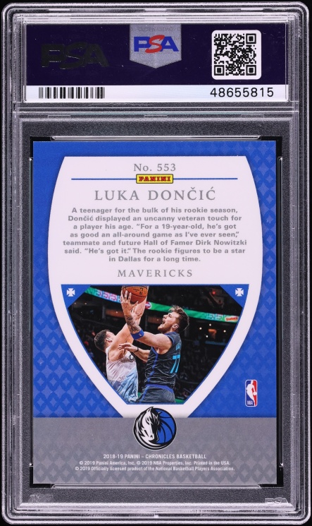 2018 Panini Chronicles Crusade Luka Doncic ROOKIE #553 PSA 10 GEM MINT