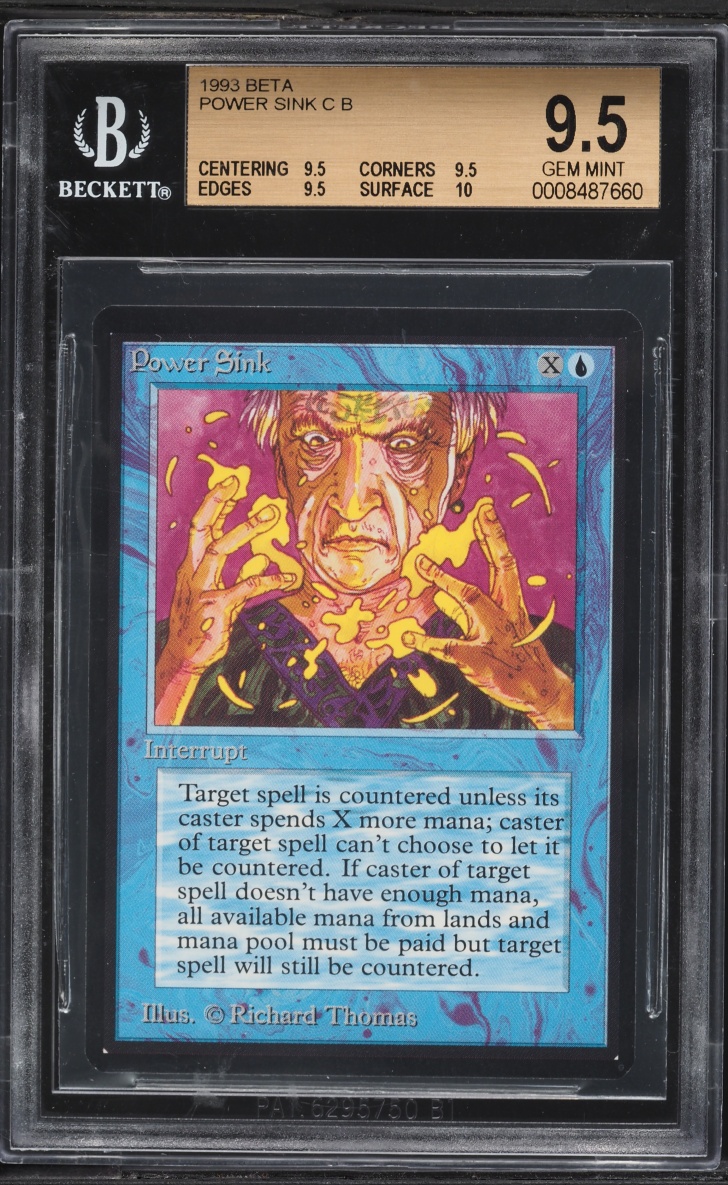 1993 Magic The Gathering MTG Beta Power Sink BGS 9.5 GEM MINT