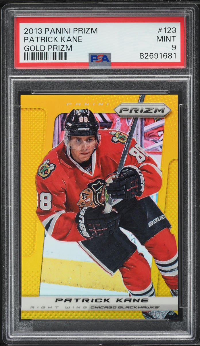 2013 Panini Prizm Gold Patrick Kane /10 #123 PSA 9 MINT