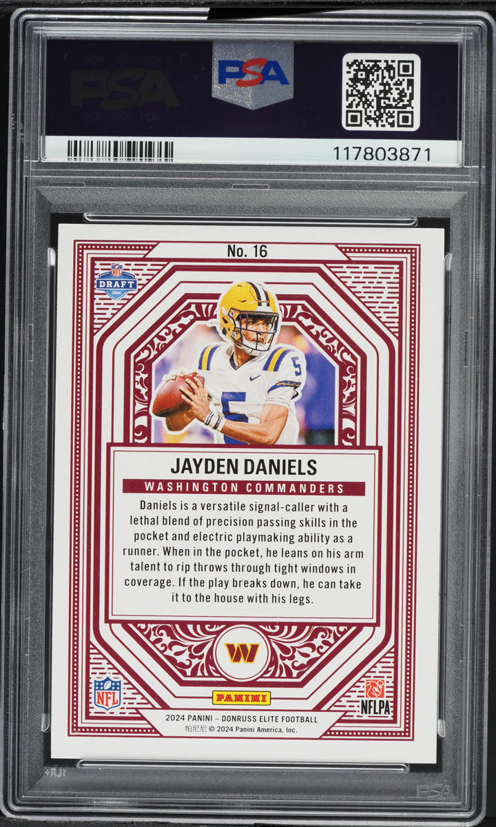 2024 Donruss Elite On Deck Jayden Daniels ROOKIE #16 PSA 9 MINT