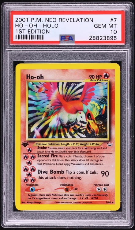 2001 Pokemon Neo Revelation 1st Edition Holo Ho-Oh #7 PSA 10 GEM MINT