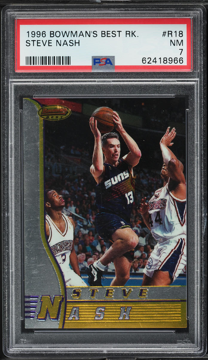 1996 Bowman's Best Steve Nash ROOKIE #R18 PSA 7 NRMT