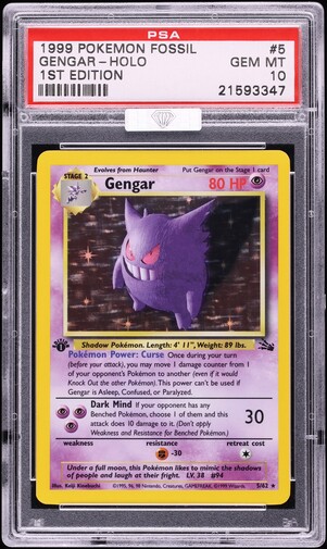 2002 Pokemon Legendary Collection Holo Gengar #11 PSA 10 GEM MINT