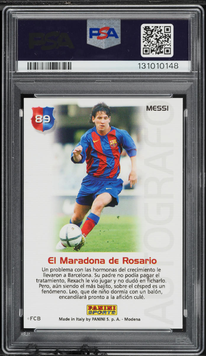 2004 Panini Sports Mega Cracks Barca Campeon Lionel Messi ROOKIE #89 PSA 8 NM-MT