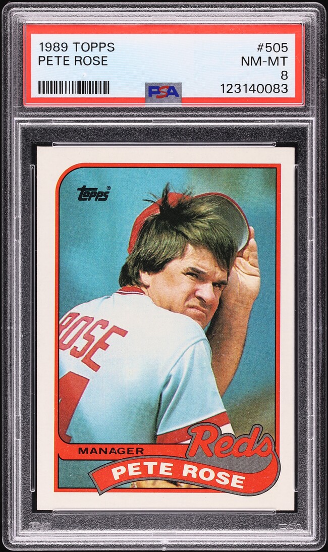 1989 Topps Pete Rose #505 PSA 8 NM-MT