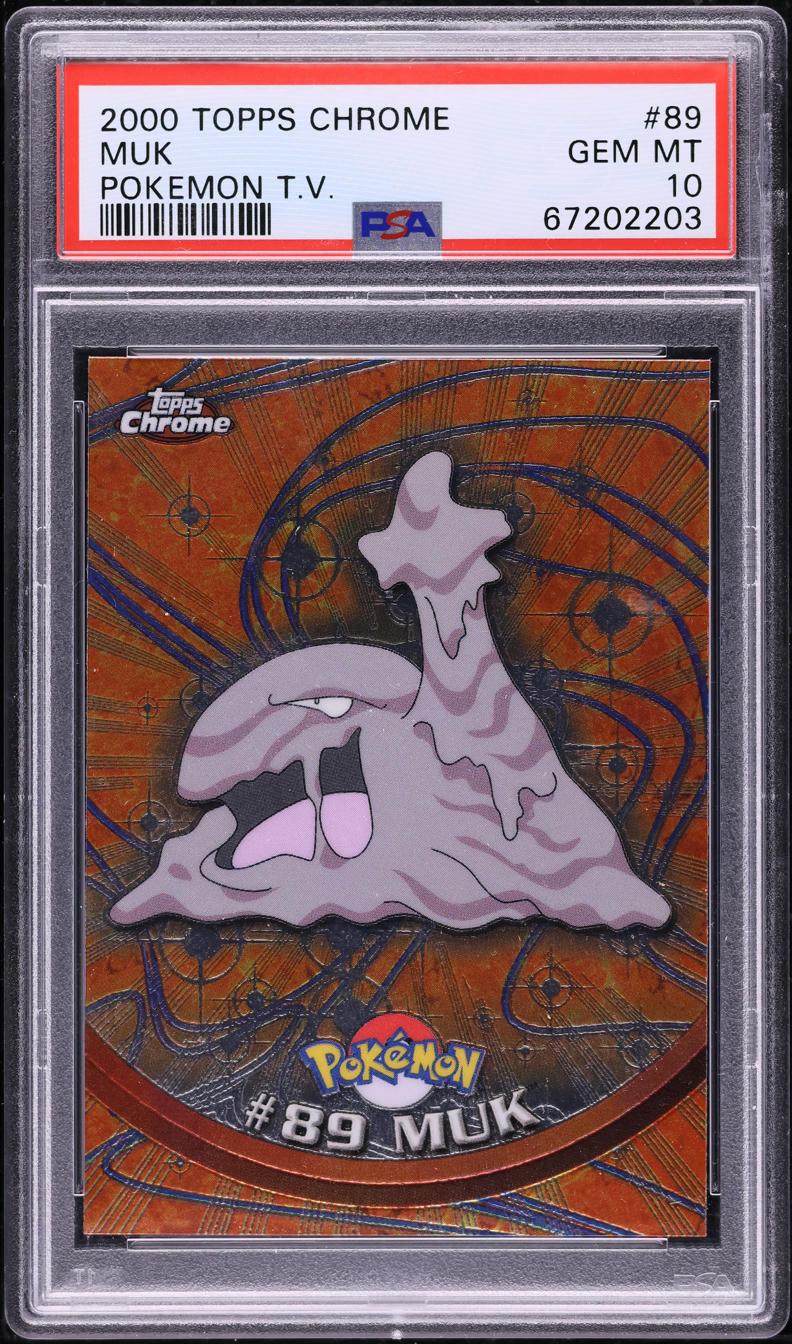 2000 Topps Chrome Pokemon TV Series Muk #89 PSA 10 GEM MINT