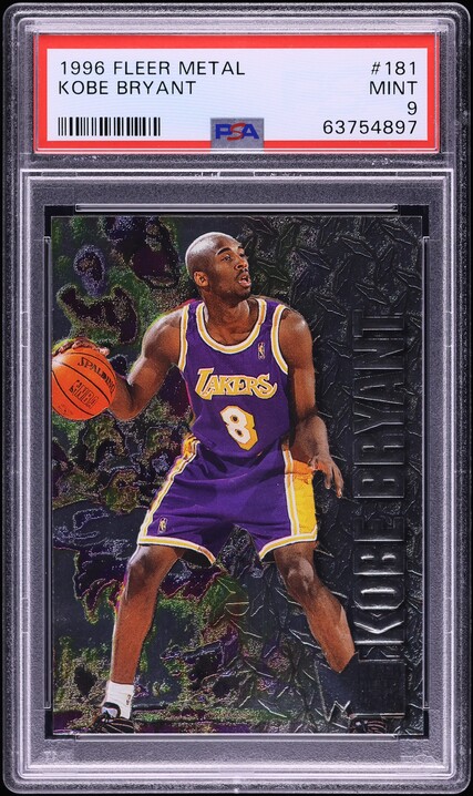 1996 Fleer Lucky 13 Kobe Bryant ROOKIE #13 BGS 9 MINT on Fanatics