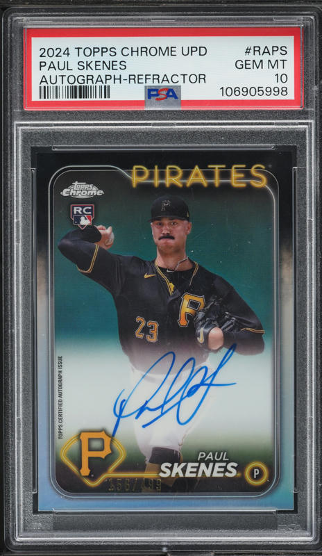 シングルカード Topps - PSA 10 Topps Chrome Update Paul Skenes PSA 10 PAUL SKENES 2024 TOPPS CHROME UPDATE X-FRACTOR