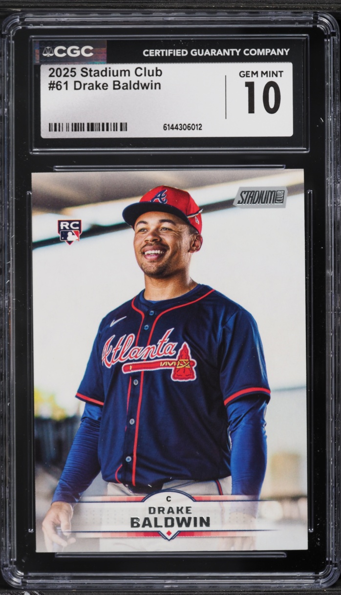 2025 Stadium Club Drake Baldwin ROOKIE #61 CGC 10 GEM MINT