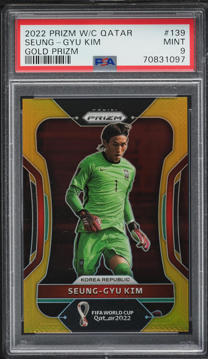 2022 Panini Prizm World Cup Qatar Gold Seung-Gyu Kim /10 #139 PSA 9 MINT