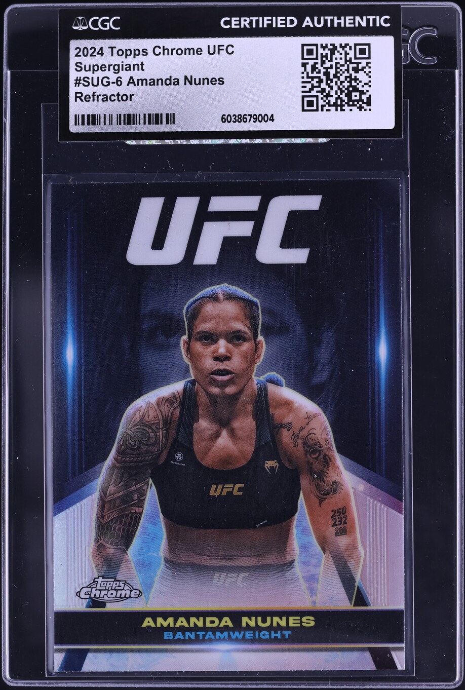 2024 Topps Chrome UFC Supergiant Refractor Amanda Nunes #SUG-6 CGC AUTH ...