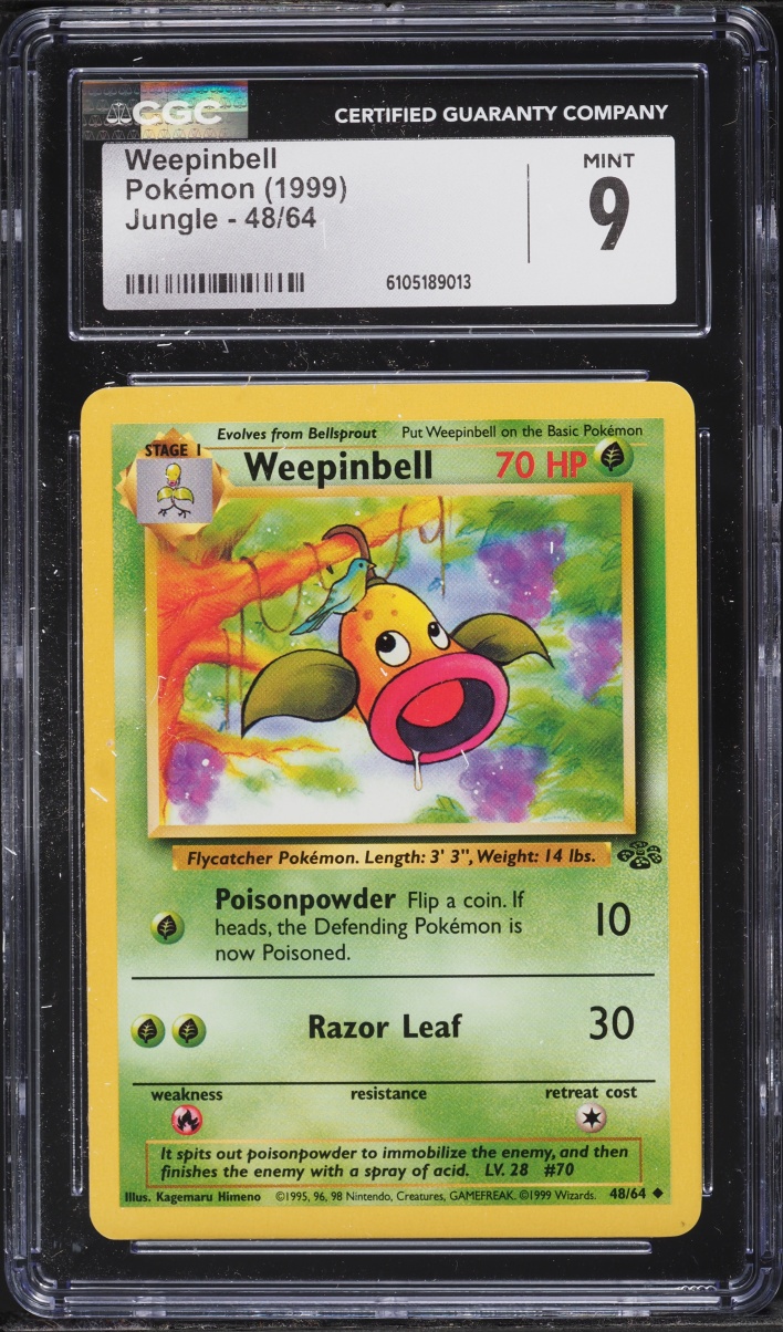 1999 Pokemon Jungle Weepinbell #48 CGC 9 MINT