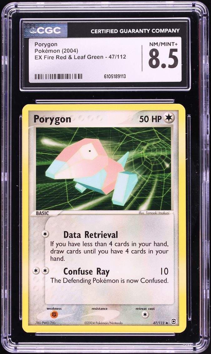 2004 Pokemon EX Fire Red & Leaf Green Porygon #47 CGC 8.5 NM-MT+