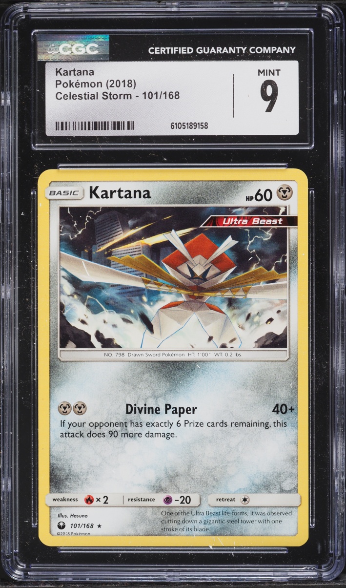 2018 Pokemon Sun & Moon Celestial Storm Kartana #101 CGC 9 MINT