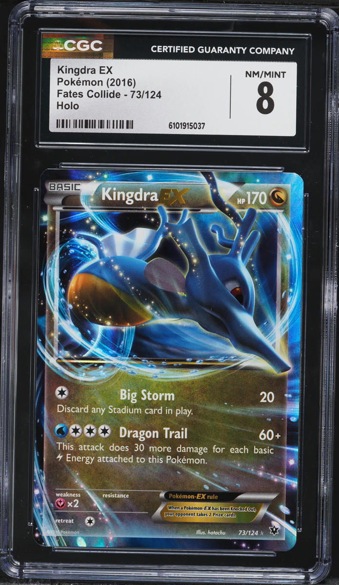 2016 Pokemon XY Fates Collide Holo Kingdra EX #73 CGC 8 NM-MT