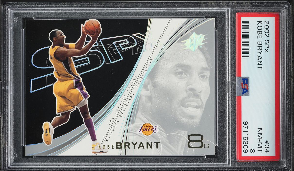 2002 SPx Basketball Kobe Bryant #34 PSA 8 NM-MT