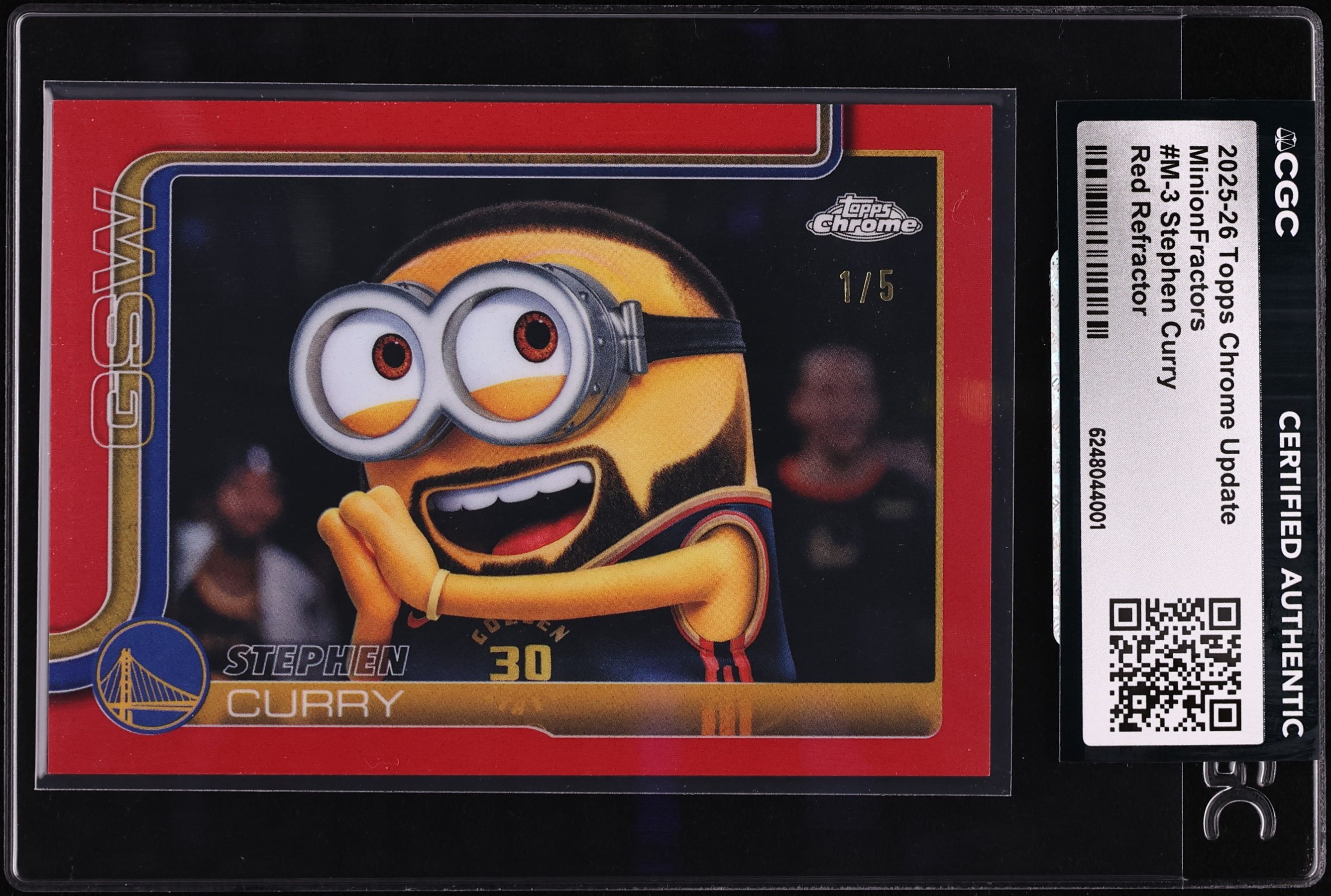 2025 Topps Chrome Update MinionFractors Red Refractor Stephen Curry 1/5 ...