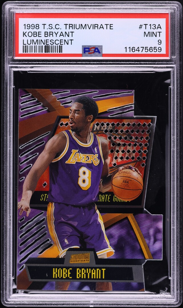1998 Stadium Club Triumvirate Luminescent Die-Cut Kobe Bryant #T13A PSA 9 MINT - Main Image