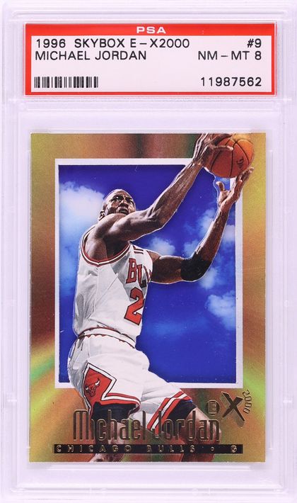 1996 Skybox E-X2000 Michael Jordan #9 PSA 8 NM-MT