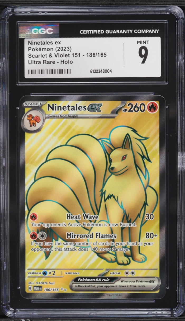 2023 Pokemon Scarlet & Violet 151 Full Art Ninetales ex #186 CGC 9 MINT