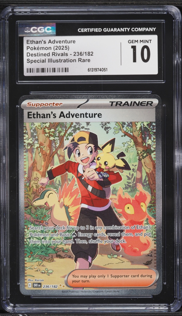 2025 Pokemon Scarlet & Violet Destined Rivals SIR Ethan's Adventure #236 CGC 10 GEM MINT