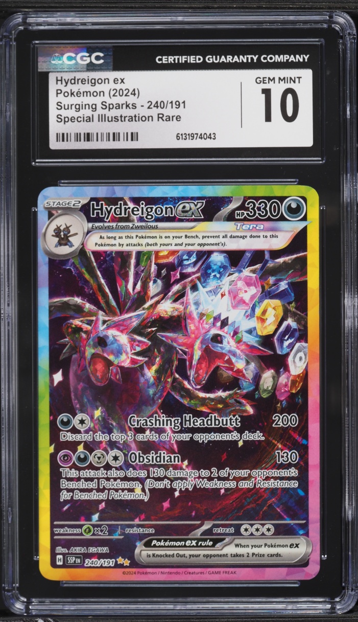 2024 Pokemon Scarlet & Violet Surging Sparks SIR Hydreigon ex #240 CGC 10 GEM MINT