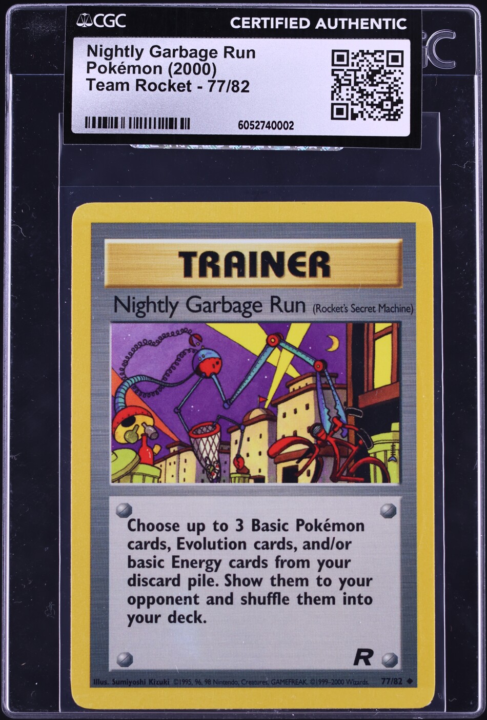 2000 Pokemon Team Rocket Nightly Garbage Run #77 CGC AUTH