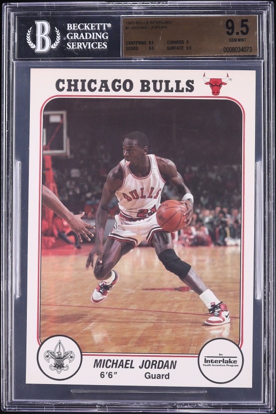 1985 Bulls Interlake Michael Jordan ROOKIE #1 BGS 9.5 GEM MINT