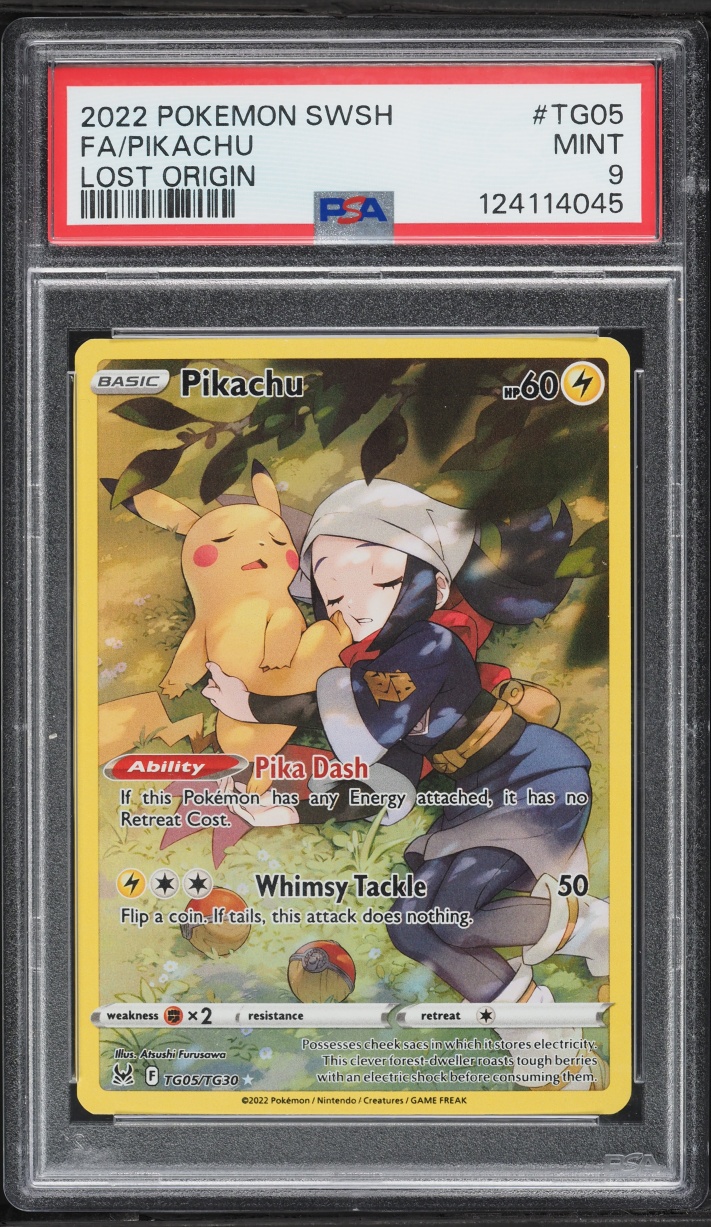 2022 Pokemon Sword & Shield Lost Origin CHR Pikachu #TG05 PSA 9 MINT